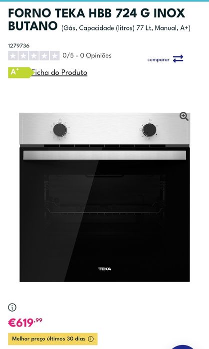 Forno a Gás encastrar Teka HBB 724 G Inox