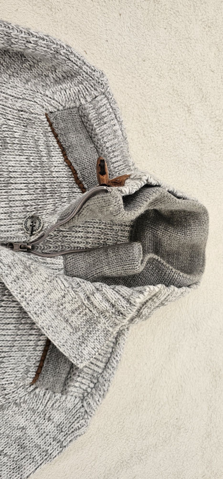 Sweter męski ze stójką wełniany ciepły Bagarda
