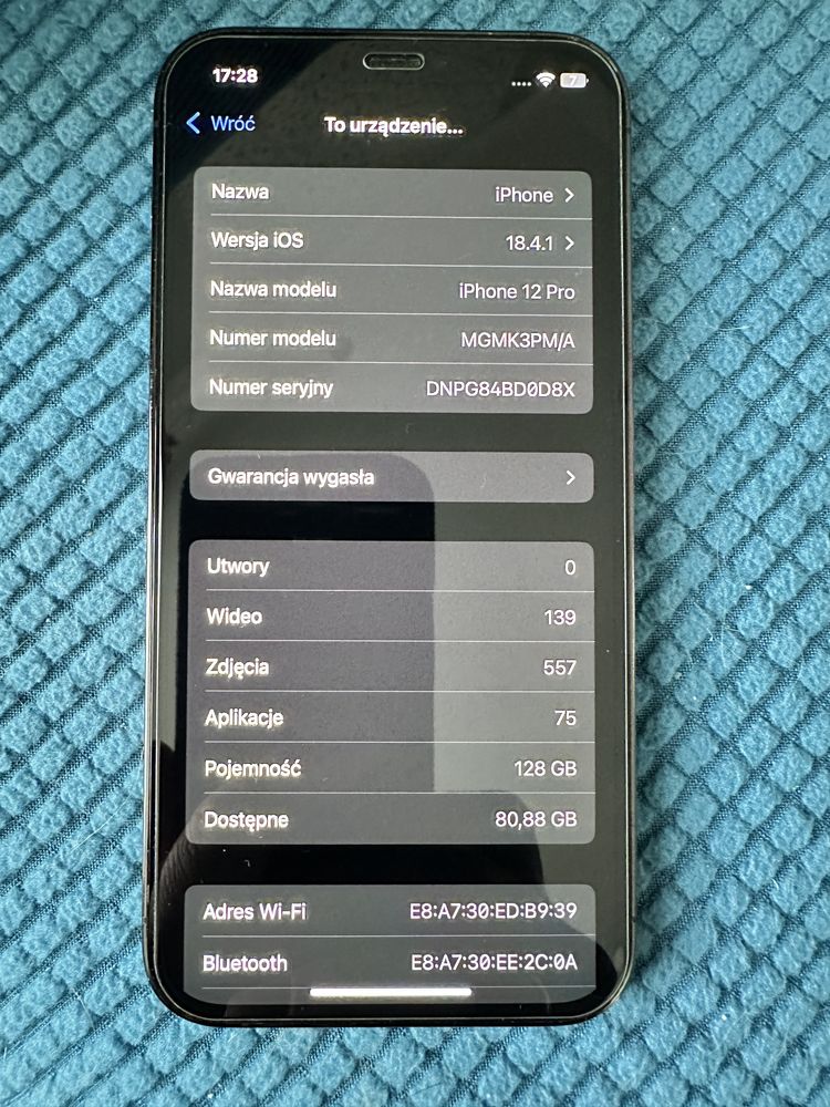 IPhone 12pro 128gb Graphite bateria 84% jak nowy +4 etui
