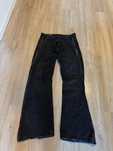 zara flared jeans zipper