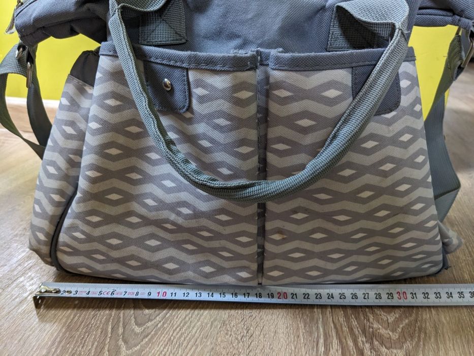 Torba sportowa do wózka przewijak Babyono szara na ramię