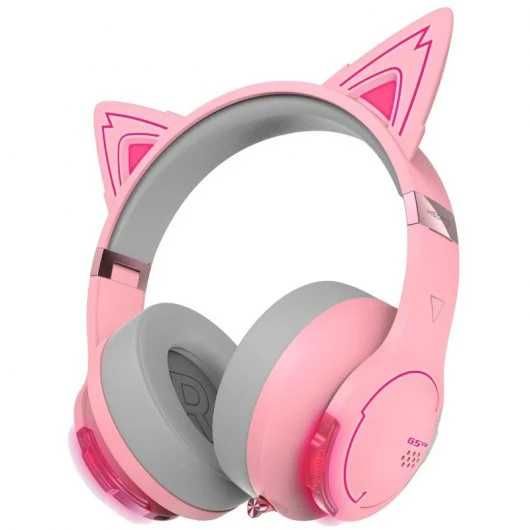 NOVO | Headsets Edifier G5BT CAT Auriculares Gaming Bluetooth RGB Rosa
