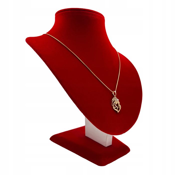 Złoty Naszyjnik Stal Chirurgiczna Łańcuszek Żmijka + Zawieszka Z Cyrko