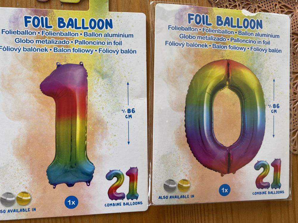 Balony urodzinowe  10 urodziny tęczowe