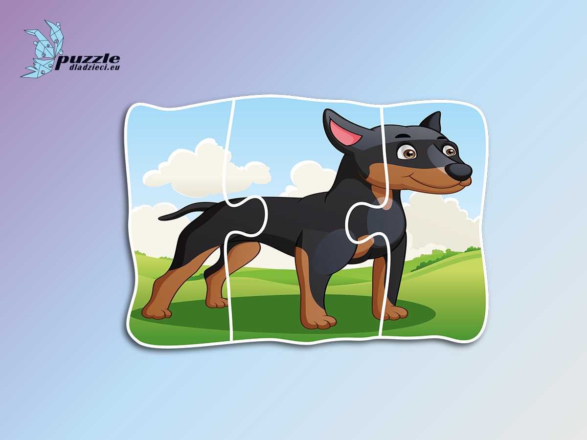 Progresywne Puzzle dla dzieci Pieski 03