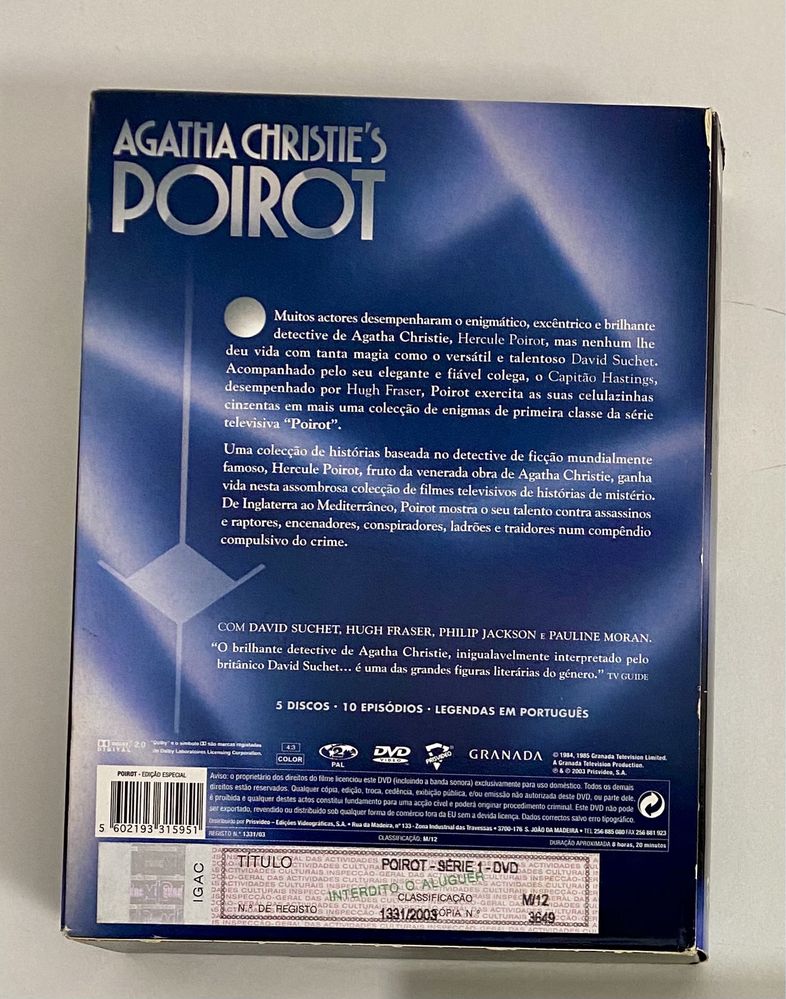 DVD Poirot temporada 1 (5 dvds)