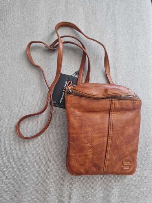 Spikes & Sparrow torebka skórzana brandy