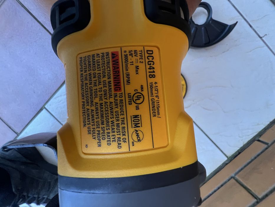 DeWALT DCG418 FLEXVOLT 60V Безщіткова болгарка УШМ 115-150 MM
