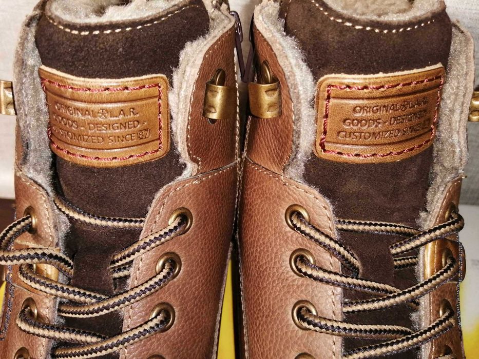 LONGO Nowe Buty Męskie Ciepłe Trapery Ocieplane Skóra 44 Oryginalne