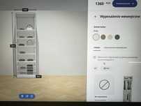 Szafa Pax Ikea 75/236 glebokosc 58 biala obudowa, drzwi lustra