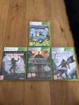 Zestaw gier na XBOX360 Minecraft, Tomb Raider, Wiedźmin 2, AC IV