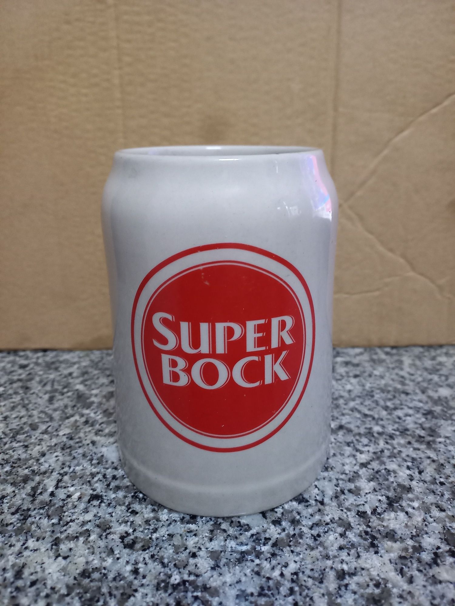Caneca. Cerveja. Super   Bock. Em. Creme