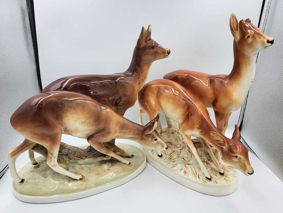 2 sztuki sarny,figurki,Royal Dux,cena za 2 sztuki