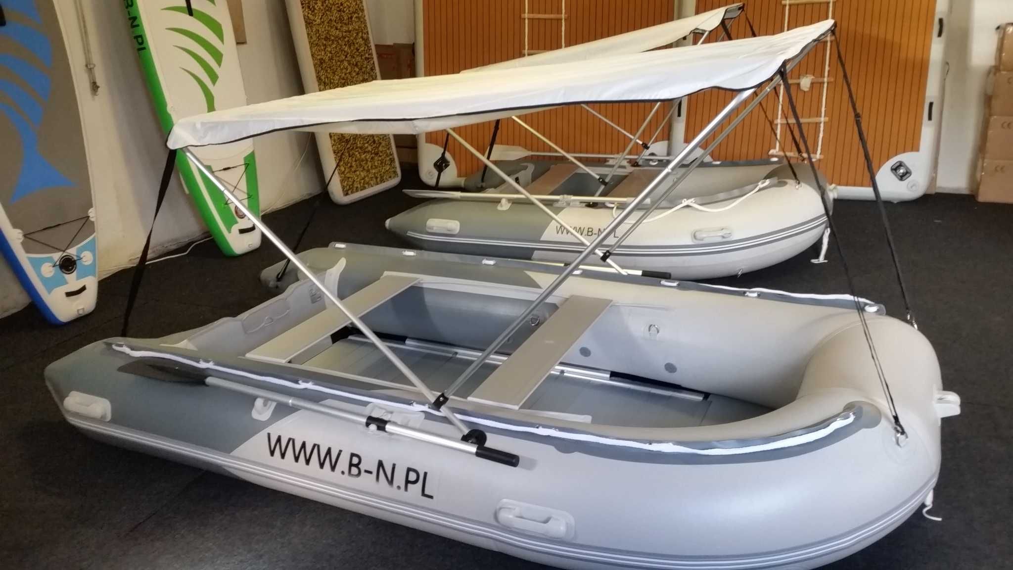 Ponton 350cm JEDYNY TAK DUŻY I SZEROKI alu+daszek wzmocnione dno