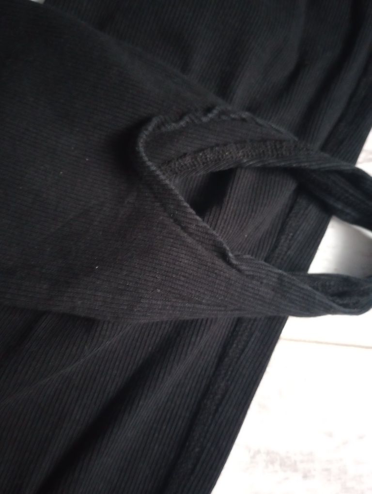 Legginsy getry bawełniane prążek 42/44 prążkowane jeździeckie zapietek