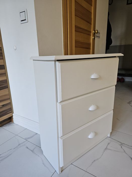 Biała, DREWNO drewniana szafka pomocnicza pod umywalkę / do salonu lub