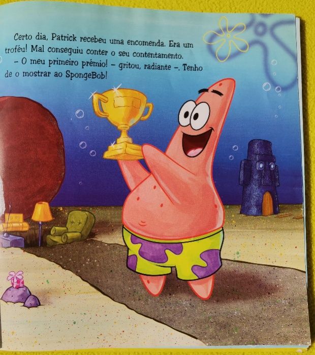 Livro Infantil SpongeBob Square Parts nickelodeon E o vencedor é