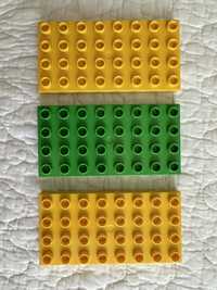 Lego duplo 3 płytki konstrukcyjne 8x4