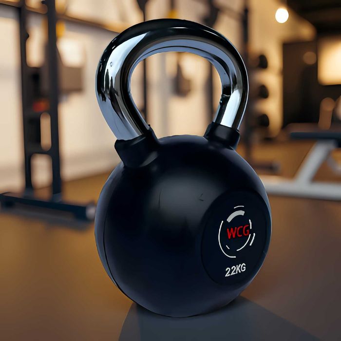 Гиря 12 14 18 20 22 кг металева прогумована Гирі Гири обрезинені хром