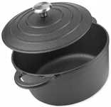 ŻELIWNY Garnek 4 L do Pieczenia Kociołek 24 cm Indukcja Gaz
