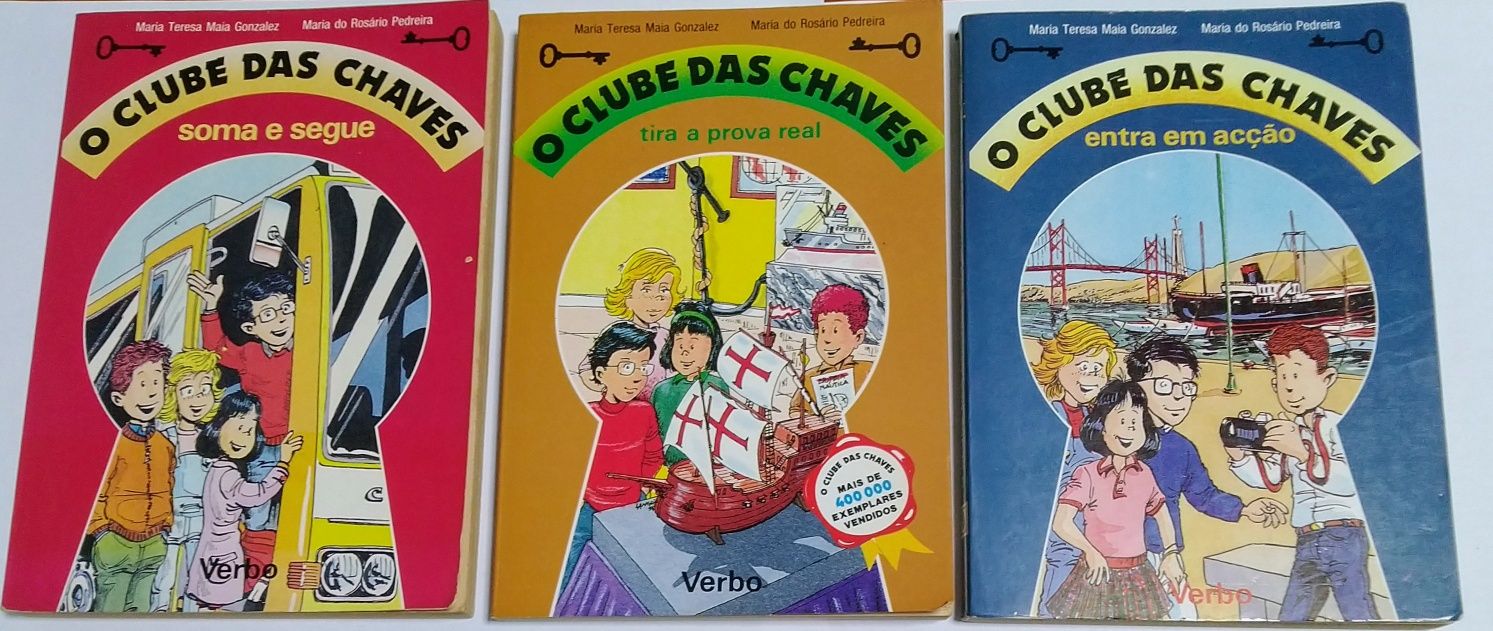 O Clube das Chaves, 3 livros infantis da editora Verbo.1991/94.