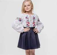 Яркая и стильная вышиванка, блузка для девочки, блуза рост 110см.