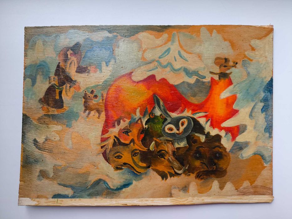 Вінтажна картина на фанері Рукавичка