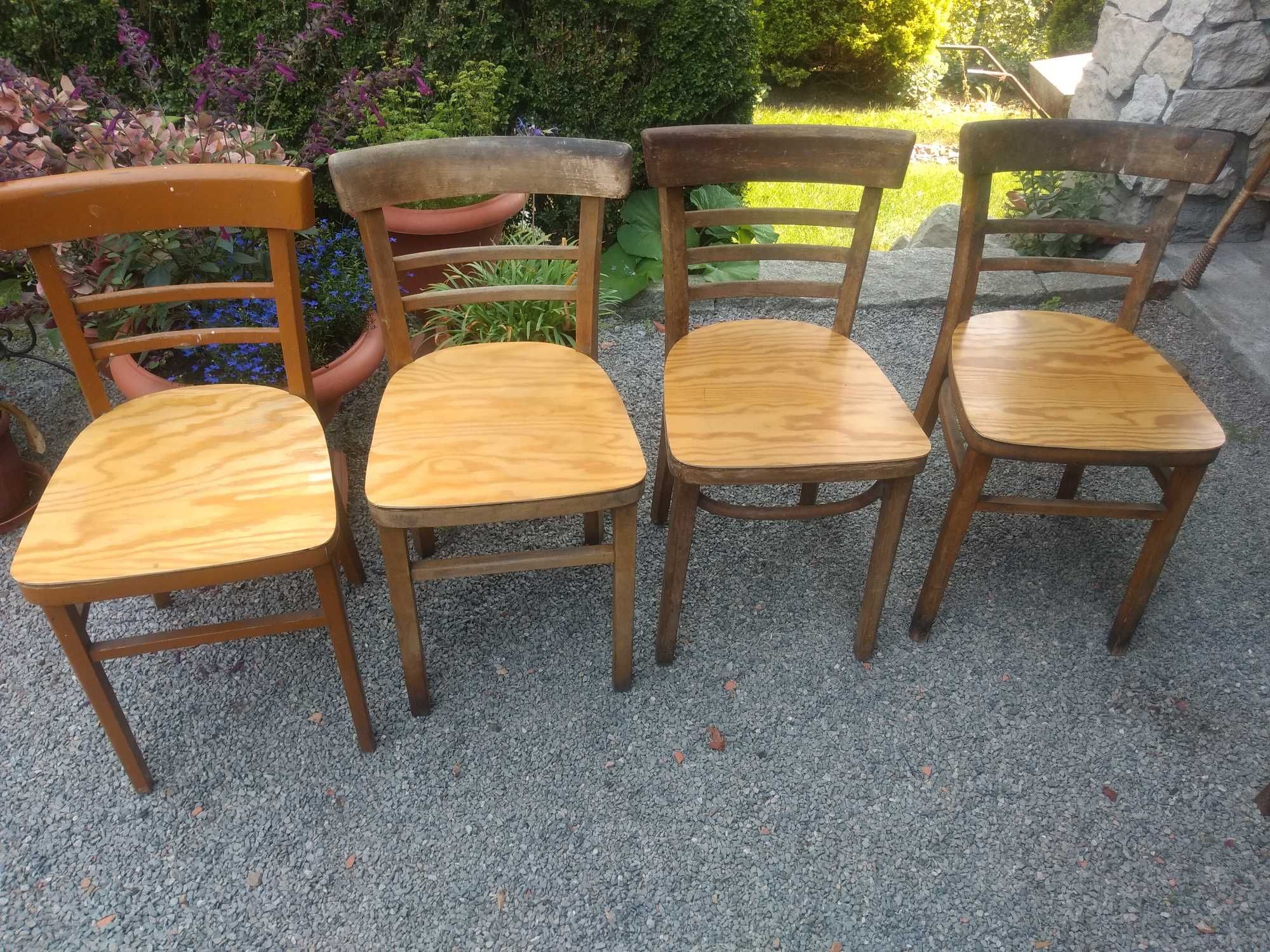 krzesła drewniane vintage, PRL jak Thonet Fameg Jasienica, Radomsko
