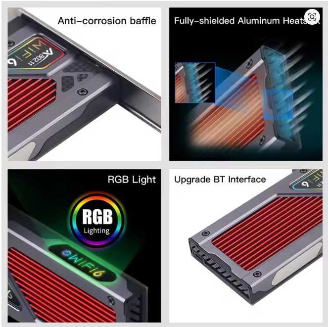 Адаптер Wifi 6E/ BT 5.3 Fenvi ax3000