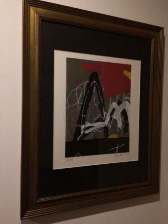 Serigrafia assinada Sofia Areal - Série Amor - Emoldurada