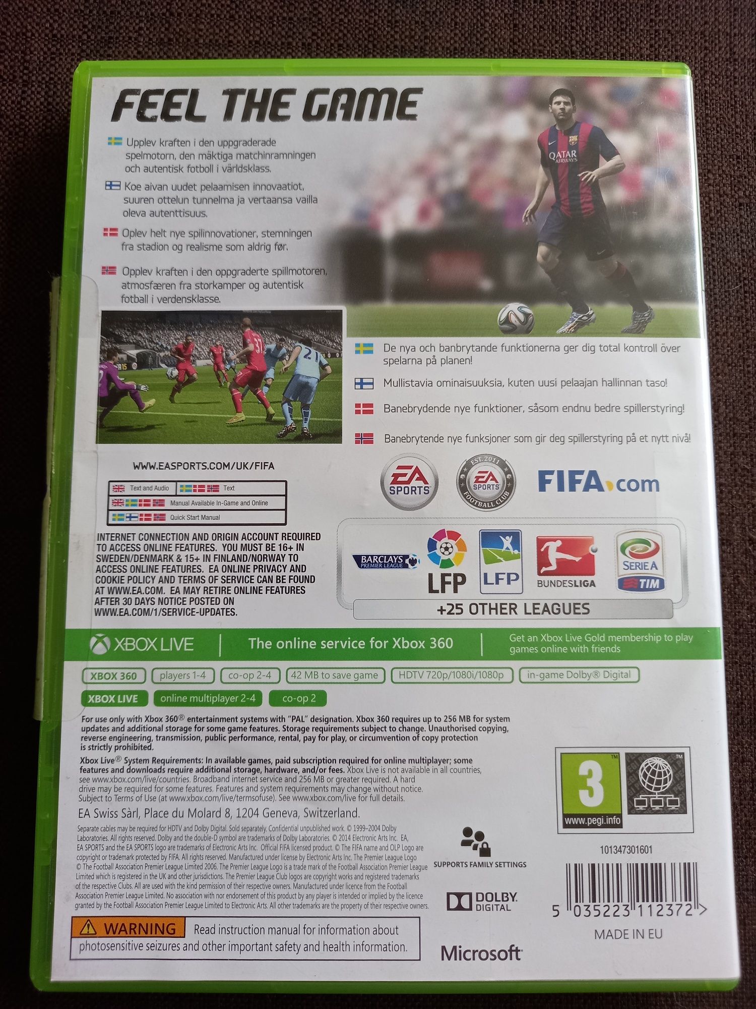 Gra Fifa 15 na konsolę xbox 360