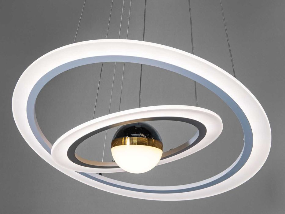 Світлодіодна підвісна люстра  з двома кільцями 85W