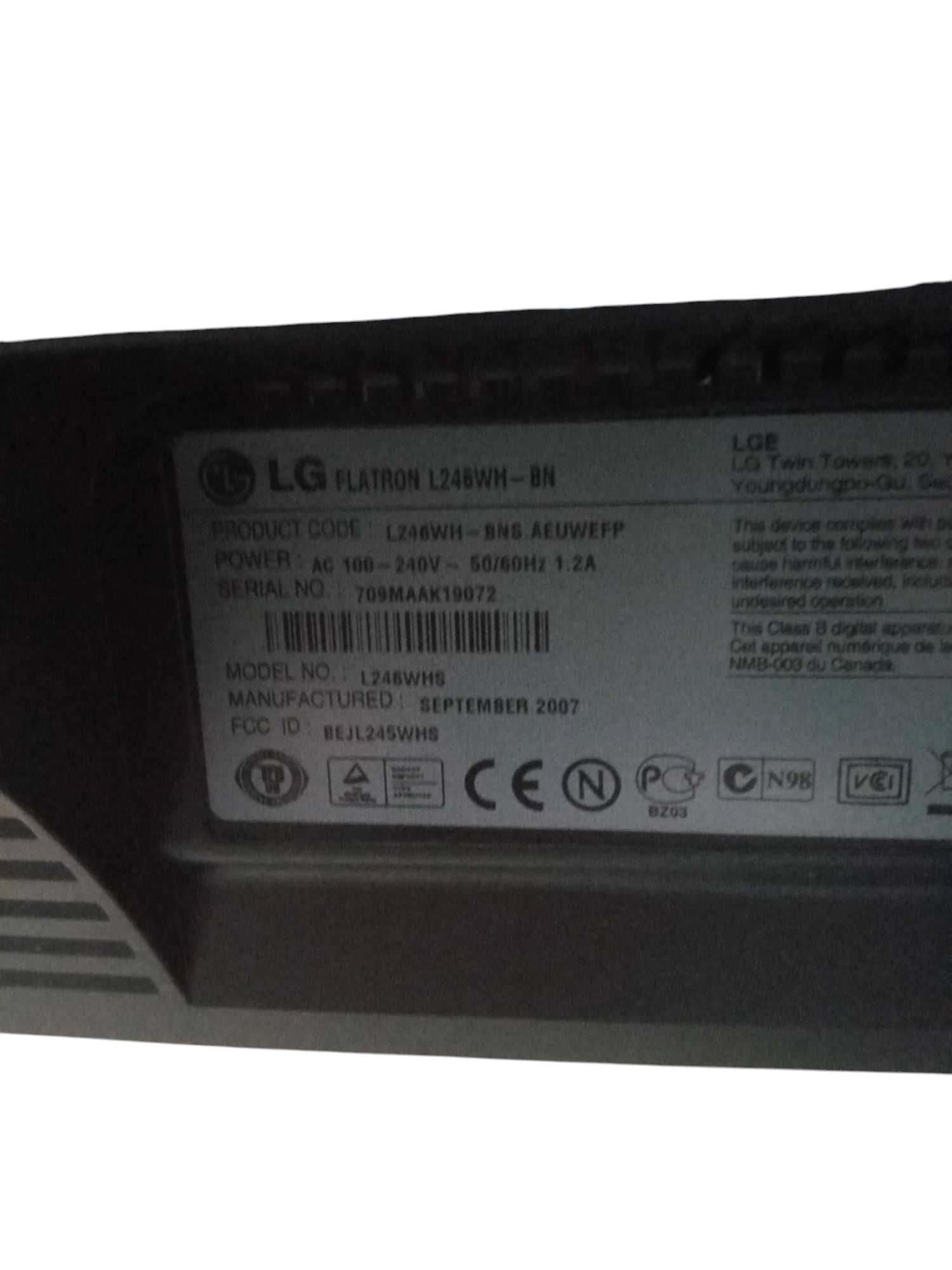 Monitor LG Flatron L246 WH-BN 24" / Nowy Lombard / TG