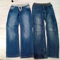 3 pary spodni na 134 cm jeans na gumce