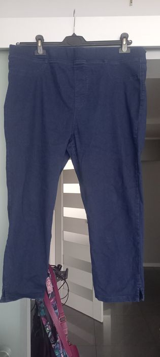 Spodnie jeansowe Pepco rybaczki 7/8 granatowe 46