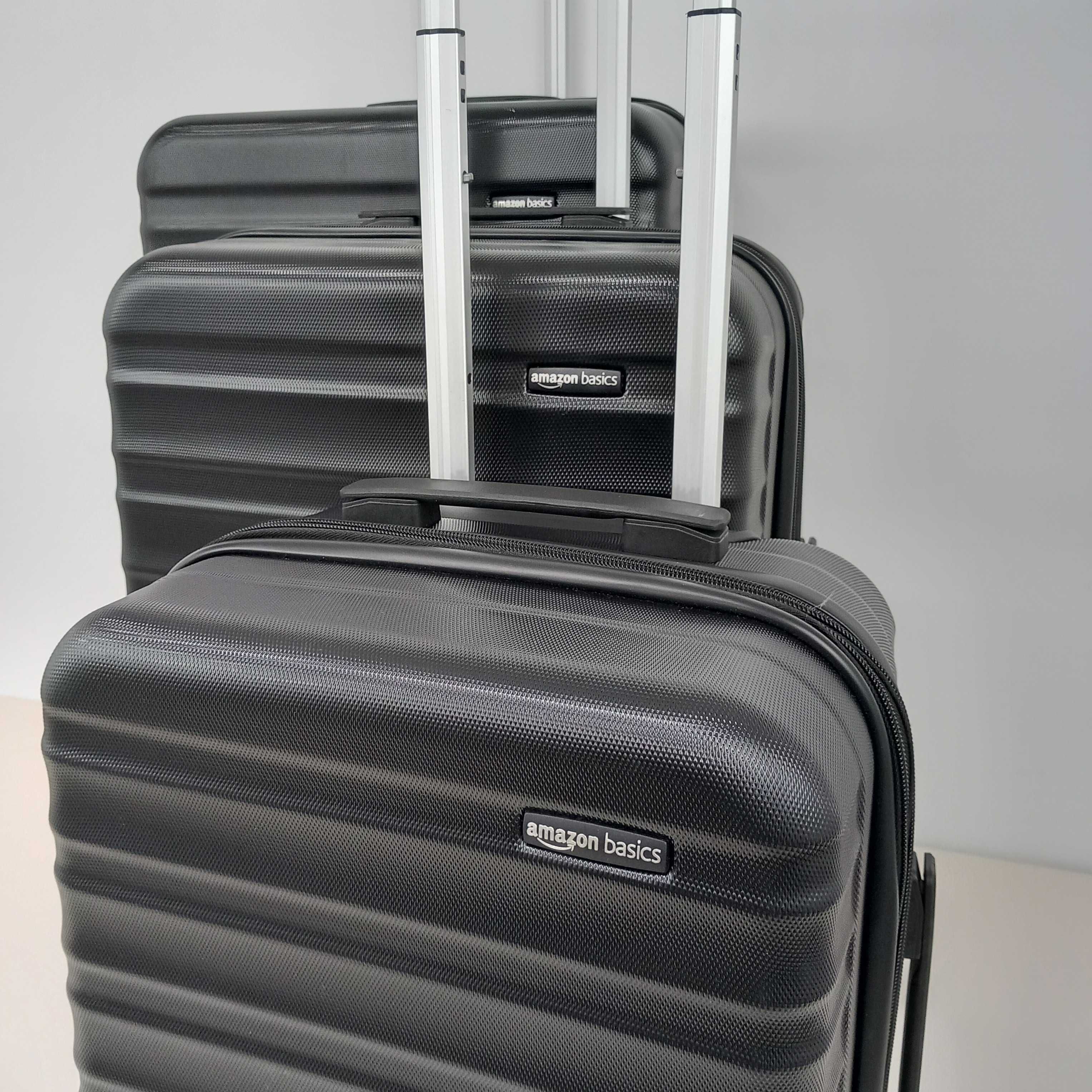 Amazon Basics Walizka podróżna ABS zestaw 3 sztuk (55cm, 68cm, 78cm)