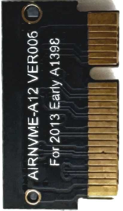 Адаптер переходник M2 SSD NVME 7+17pin Apple Macbook A1398 Early 2013