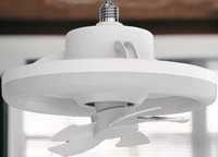 Лампа вентилятор на потолок в патрон + пульт, дистанционное управление