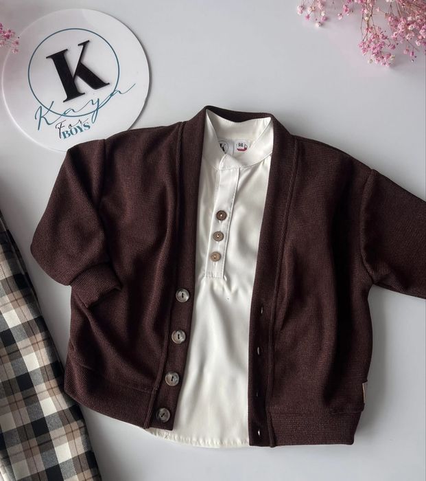 Czekoladowy kardigan dla chłopca 128 cm Kaya Producent