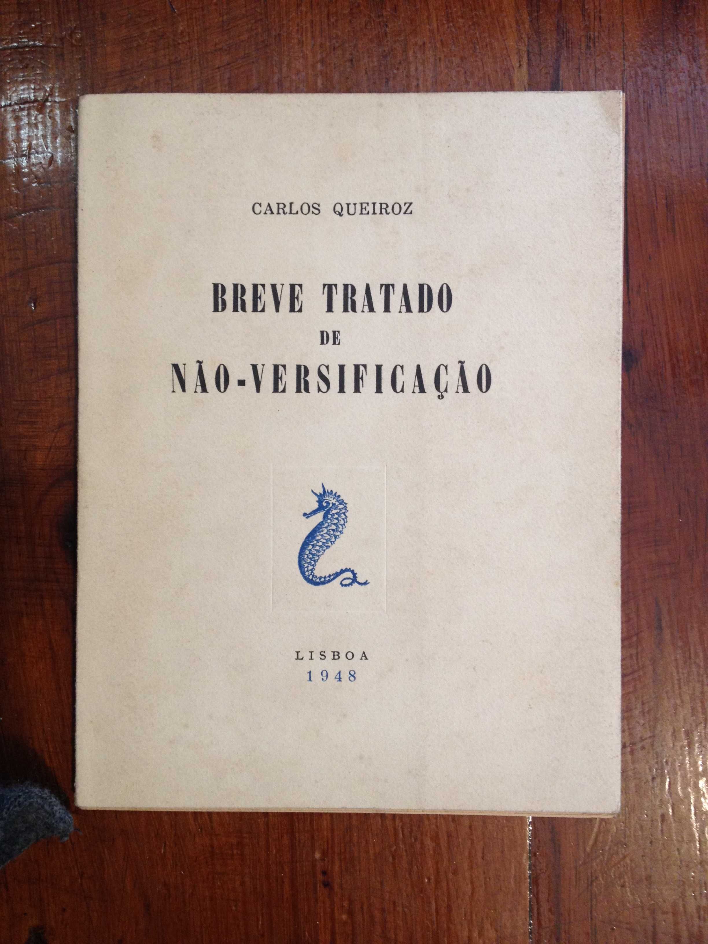 Breve tratado de não-versificação [1.ª ed., autografado]