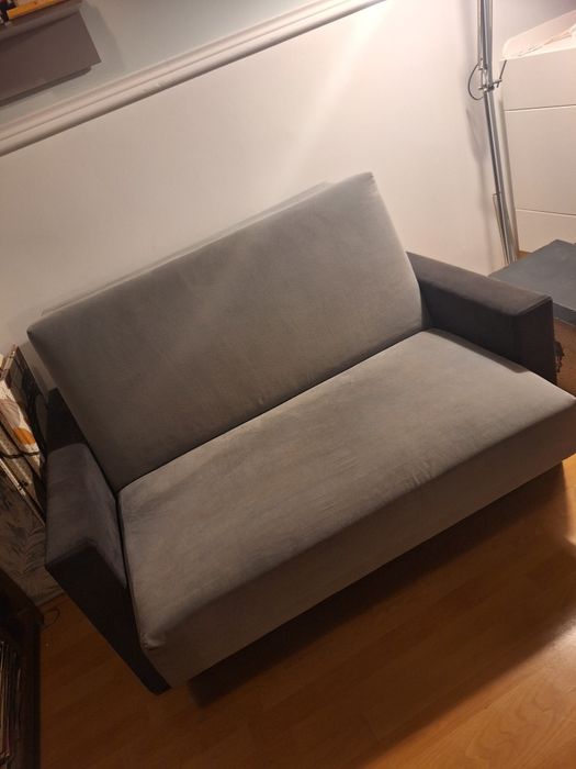 Sofa amerykańska rozkładana szara