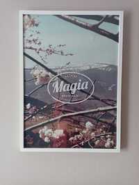 Plakat Magia Posterilla w białej drewnianej ramie