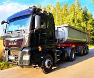 MAN TGX 18.480  4X4 , zwolnica, naczepa aluminiowa