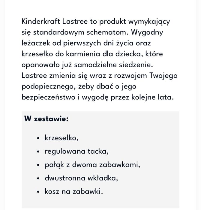 Krzesełko do karmienia