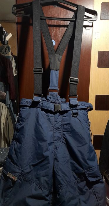Мужские зимние лыжные штаны на подтяжках,тёплые штаны