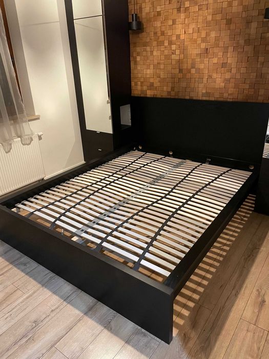 Łóżko Ikea 160x200 kompletne z materacem sprężynowym kieszonkowym