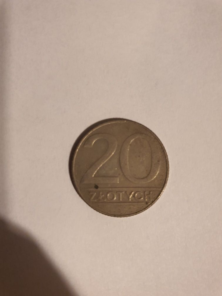 Moneta 20 złotych 1989r ze znakiem mennicy