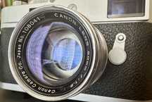 Canon LTM 50mm 1.8  com adaptador para Leica M