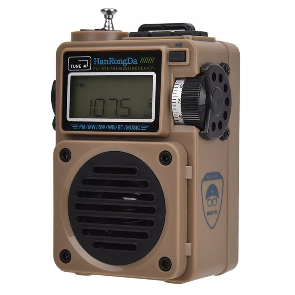 Радіоприймач HRD-701 700 FM,MW,SW Колонка Bluetooth Годинник Будильник