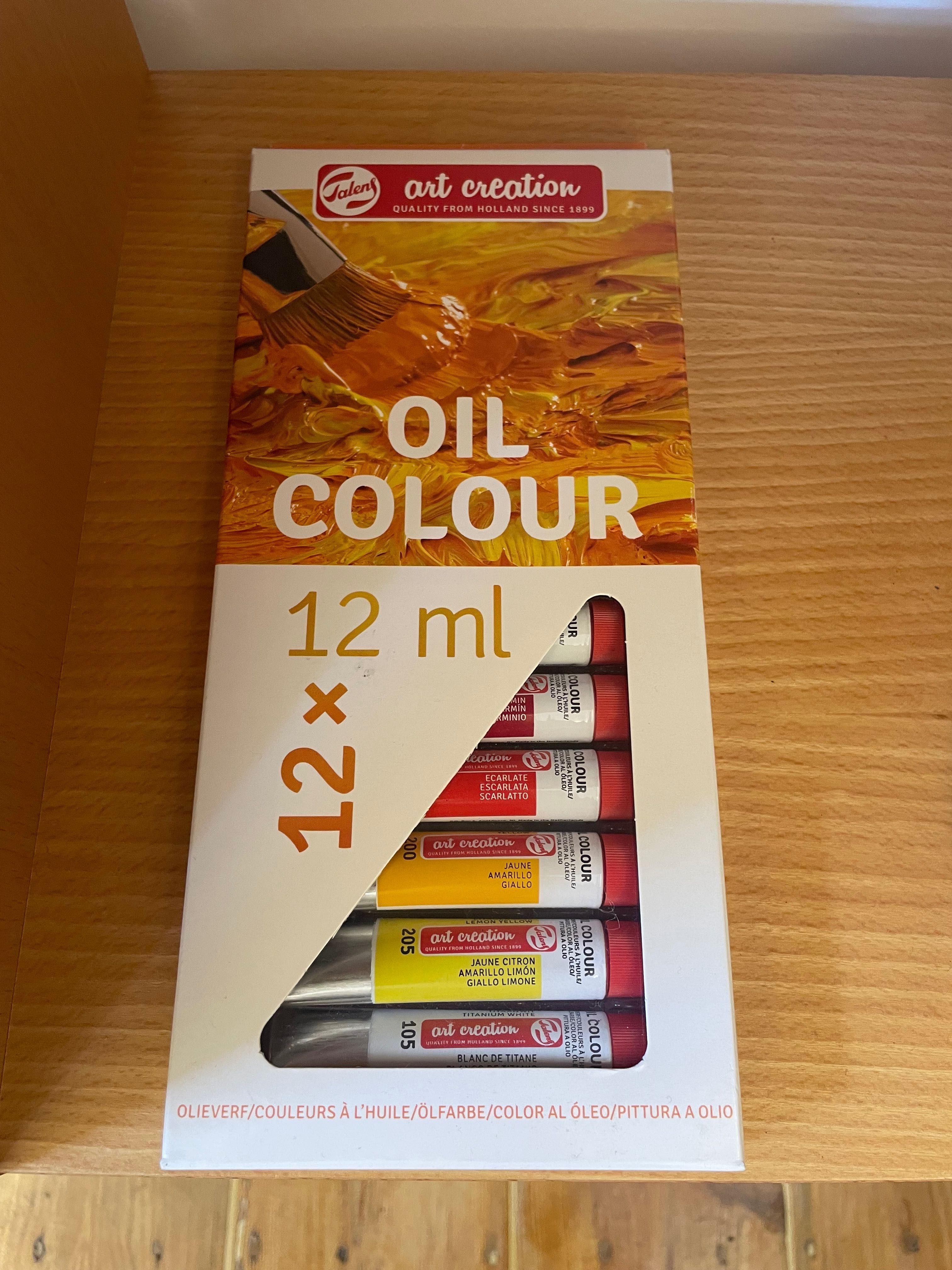 NOVO Conjunto de tintas de óleo caixa fechada